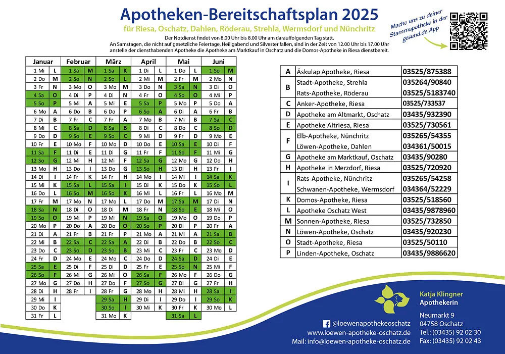 Löwen Apotheke - Notdienstplan